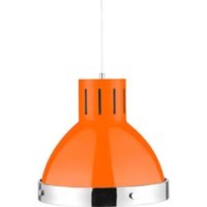 INTERIORS by Premier Pendant Ceiling Light - Orange & Chrome