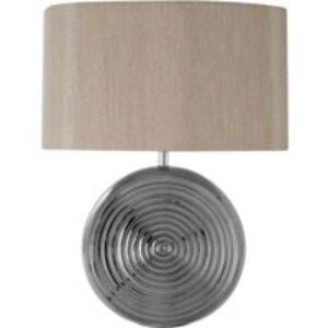 INTERIORS by Premier Jessica Ceramic Table Lamp - Silver
