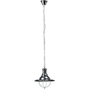 INTERIORS by Premier Industrial Chrome & Glass Pendant Ceiling Light - Silver