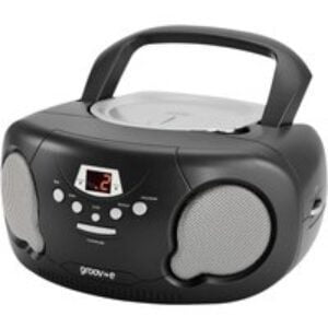 GROOV-E Original Boombox GV-PS733 Portable FM/AM Boombox - Black