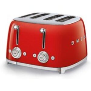 SMEG 50's Retro Style TSF03RDUK 4-Slice Toaster - Red