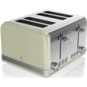 Swan Retro ST19020GN 4-Slice Toaster - Green