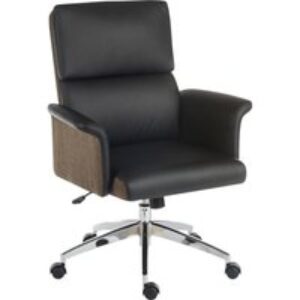 TEKNIK Elegance Medium Faux-Leather Executive Chair - Black & Brown