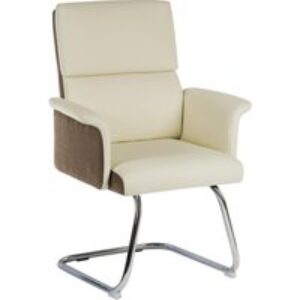 TEKNIK Elegance 6959CRE Visitor Chair - Cream & Brown