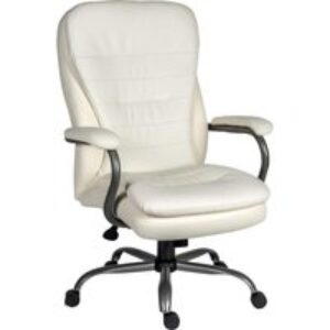 TEKNIK Goliath 6988 Bonded Leather Tilting Executive Chair - White