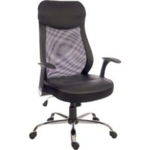 TEKNIK Curve Faux-Leather Tilting Executive Chair - Black