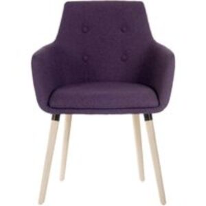 TEKNIK 4 Legged Fabric Reception Chair - Plum