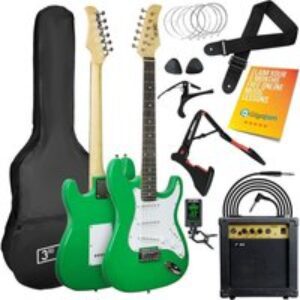 3RD AVENUE XF203AGRPK Electric Guitar Bundle - Green