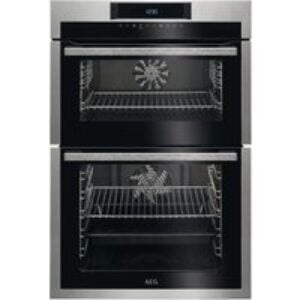 AEG SurroundCook DCE731110M Electric Double Oven - Stainless Steel & Black