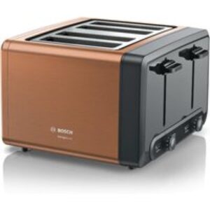 BOSCH DesignLine Plus TAT4P449GB 4-Slice Toaster - Copper