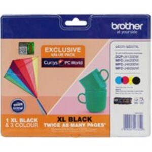 BROTHER LC223/LC227XL Tri-colour & Black Ink Cartridges - Multipack