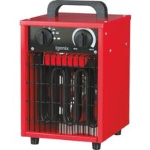 IGENIX IG9302 Portable Fan Heater - Red & Black