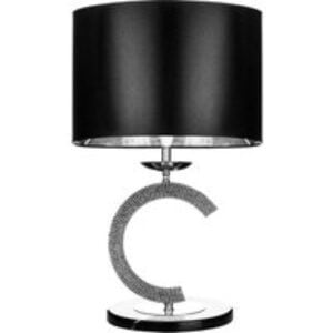 INTERIORS by Premier Glittering C Table Lamp - Black