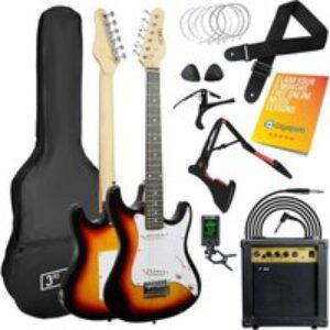 3RD AVENUE XF203CSBPK 3/4 Size Electric Guitar Bundle - Sunburst
