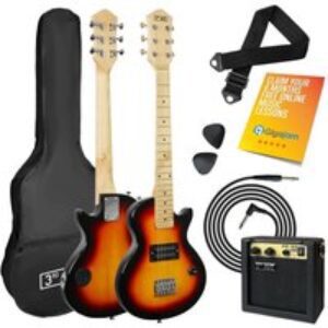 3RD AVENUE STX34SBPK Junior Electric Rock Guitar Bundle - Sunburst