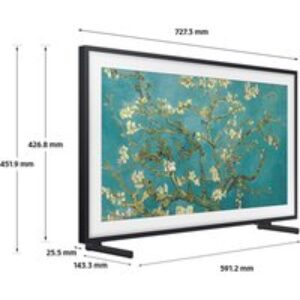 32" SAMSUNG The Frame Art Mode QE32LS03CBUXXU  Smart Full HD HDR QLED TV with Bixby & Alexa