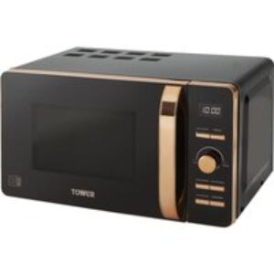 TOWER T24021 Solo Microwave - Black & Rose Gold