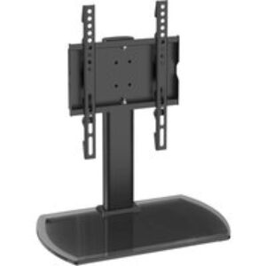 TTAP TT22S 370 mm TV Stand with Bracket - Black Glass
