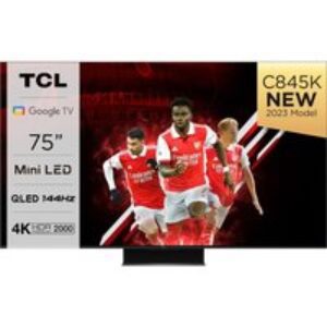 75" TCL 75C845K  Smart 4K Ultra HD HDR Mini LED QLED TV with Google Assistant