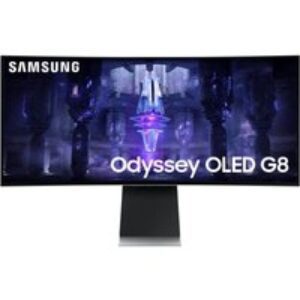 SAMSUNG Odyssey G8 LS34BG850SUXXU 4K Quad HD 34" Curved OLED Smart Gaming Monitor - Black