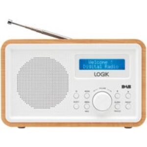LOGIK LHDR23 Portable Dabﱓ Radio - White & Brown