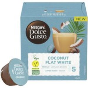 NESCAFE Dolce Gusto Plant Based Coconut Flat White Coffee Pods - Pack of 22