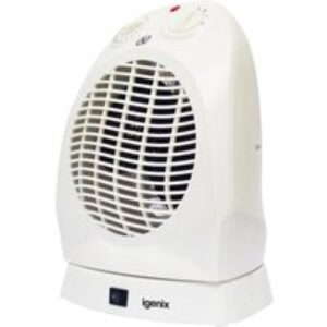 IGENIX IG9021 Portable Hot & Cool Fan Heater - White