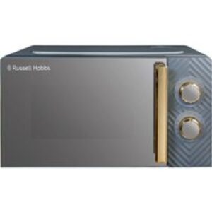RUSSELL HOBBS Groove RHMM723G Compact Solo Microwave - Grey & Gold