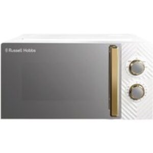 RUSSELL HOBBS Groove RHMM723 Compact Solo Microwave - White & Gold