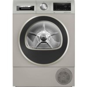 BOSCH Serie 6 WQG245S9GB 9 kg Heat Pump Tumble Dryer - Silver Inox