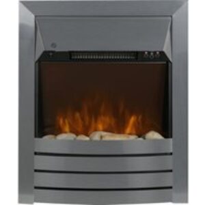 ZANUSSI ZEFIST1001S Wall Mounted Electric Fireplace - Stainless Steel