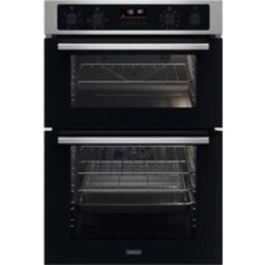 ZANUSSI ZKCNA7XN Electric Double Oven - Stainless Steel & Black
