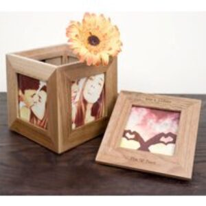 Personalised Oak Photo Frame Keepsake Box