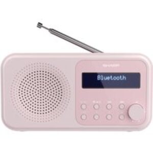 SHARP Tokyo DR-P420 Portable DABﱓ Bluetooth Clock Radio - Blossom Pink