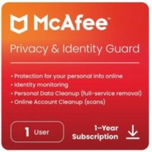 MCAFEE Privacy & Identity Guard - 1 year for 1 user (download)