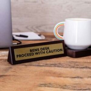Personalised Wooden Desk Sign