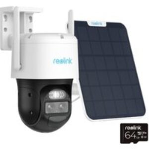 REOLINK TrackMix Auto PTZ 2-lens Quad HD 1440p WiFi Security Camera with Solar Panel - White