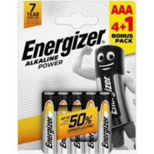 Energizer AAA Batteries – Pack of 4 + 1