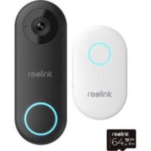 REOLINK VDW5MM64-UK Quad HD Smart Video Doorbell - Black & White
