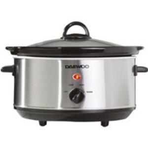 DAEWOO SDA1364 3.5L Slow Cooker - Stainless Steel