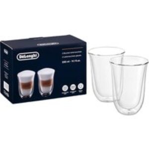 DELONGHI DLSC312 Double Wall Latte Glasses - Pack of 2