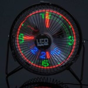 Desktop LED Clock Fan by RED5