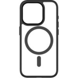 QDOS Hybrid Soft  Snap iPhone 15 Pro Case - Clear & Black