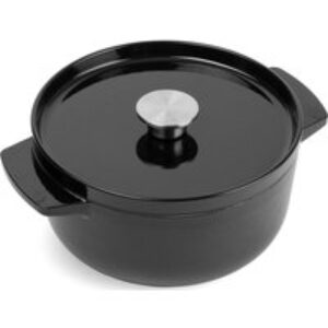 KITCHENAID Cast Iron 22 cm Casserole Dish - Onyx Black