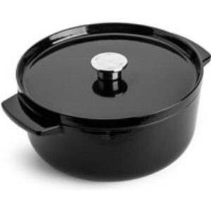 KITCHENAID Cast Iron 26 cm Casserole Dish - Onyx Black
