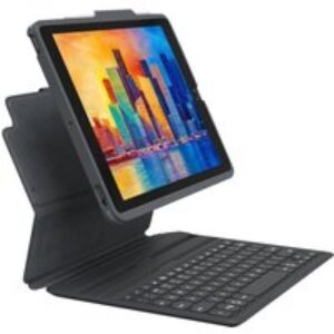 ZAGG Pro Keys 10.2" iPad Keyboard Folio Case - Black & Grey
