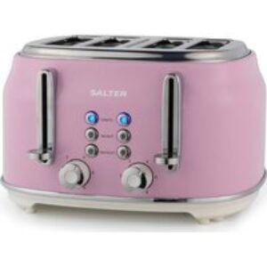 SALTER Retro EK5739PNK 4-Slice Toaster - Pink