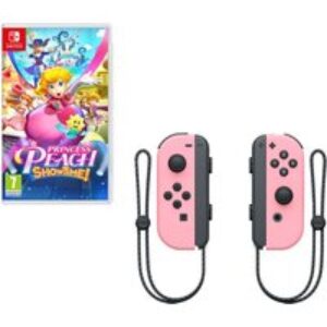 Nintendo Switch Princess Peach: Showtime & Joy-Con Wireless Controllers Bundle - Pastel Pink