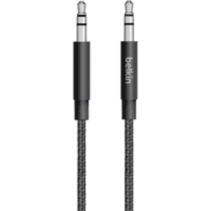Belkin Premium Braided Tangle Free Aux Cable 1.2m - Brand New - Black