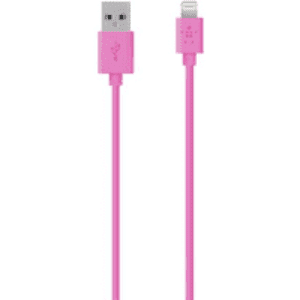 Belkin Mixit Metallic Lightning To USB Charging Cable 1.2m - Pristine - Pink